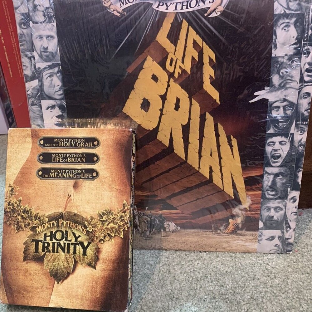 Monty Python & The Holy Grail/Life Of Brian/Meaning Of Life DVD 6-Disc set + LP